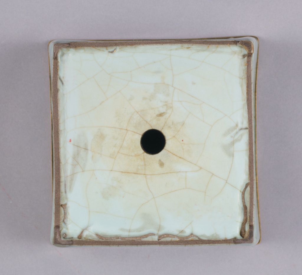 图片[2]-Blue glazed square flowerpot of official kiln-China Archive